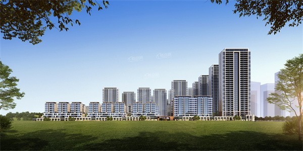 高架橋旁的現(xiàn)代都市 銀灰色街區(qū)的生機(jī)與想象